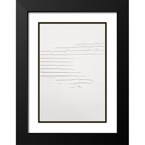Mud Texture 09 Black Modern Wood Framed Art Print with Double Matting by Pictufy Studio III