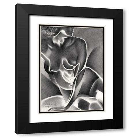 Solarised Roundism - 16-06-22 Black Modern Wood Framed Art Print with Double Matting by Akkers, Corne