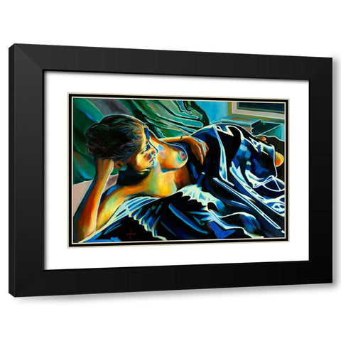 Blue Velvet - 09-07-22 Black Modern Wood Framed Art Print with Double Matting by Akkers, Corne