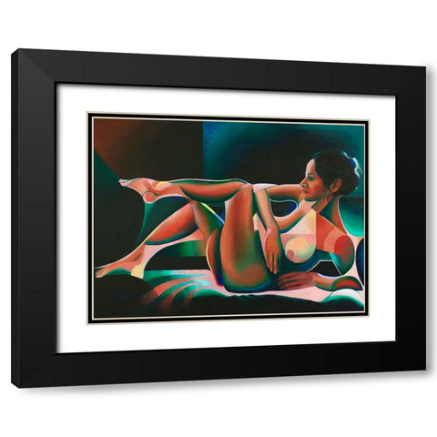 Solarized Roundism - 07-03-22 Black Modern Wood Framed Art Print with Double Matting by Akkers, Corne