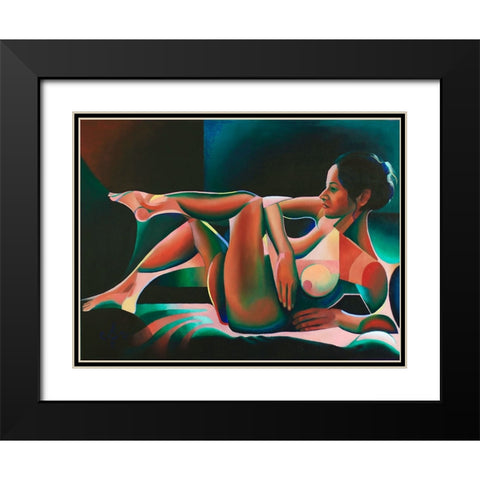 Solarized Roundism - 07-03-22 Black Modern Wood Framed Art Print with Double Matting by Akkers, Corne