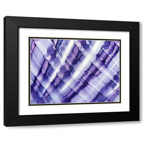 Purple Moon horizontal Black Modern Wood Framed Art Print with Double Matting by Mann, Tara