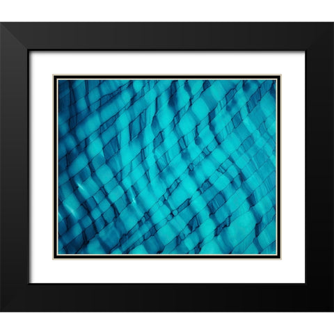 Teally Ripple horizontal Black Modern Wood Framed Art Print with Double Matting by Mann, Tara