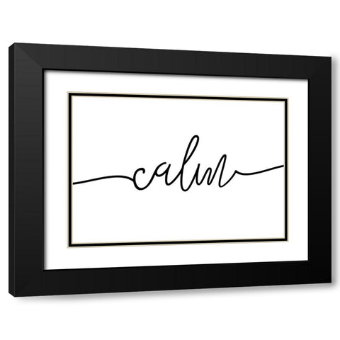 Calm Black Modern Wood Framed Art Print with Double Matting by Pienaar, Kathrin