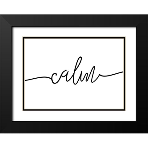 Calm Black Modern Wood Framed Art Print with Double Matting by Pienaar, Kathrin