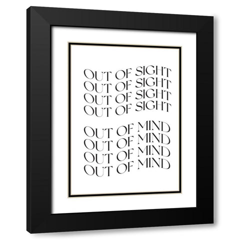 Out of sight - out of mind Black Modern Wood Framed Art Print with Double Matting by Castillo, Valeria