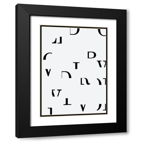 World Black Modern Wood Framed Art Print with Double Matting by Grace Agustin, Wendy