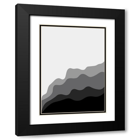 Mono Black Modern Wood Framed Art Print with Double Matting by Grace Agustin, Wendy