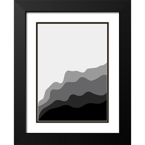 Mono Black Modern Wood Framed Art Print with Double Matting by Grace Agustin, Wendy