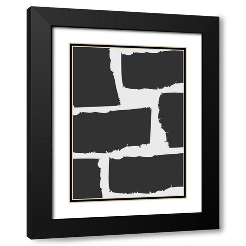 Maze Black Modern Wood Framed Art Print with Double Matting by Grace Agustin, Wendy
