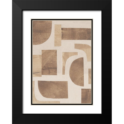 Puzzle #2 Black Modern Wood Framed Art Print with Double Matting by Galitsyna, Alisa