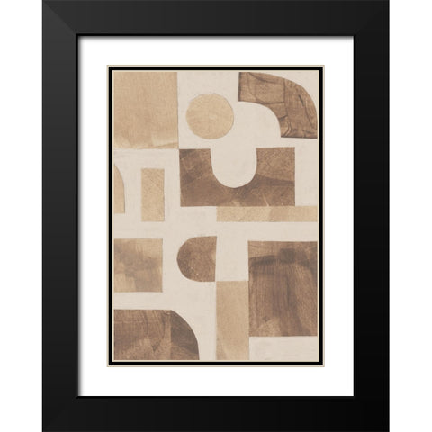 Puzzle #2 Black Modern Wood Framed Art Print with Double Matting by Galitsyna, Alisa