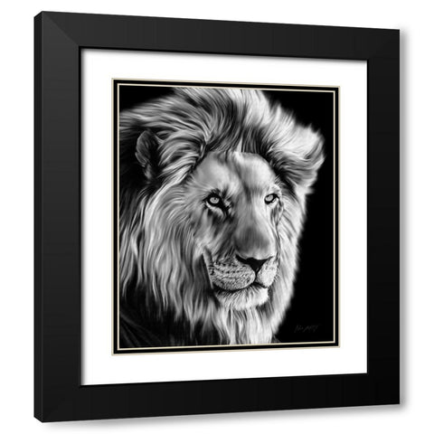 Leo II Black Modern Wood Framed Art Print with Double Matting by Amihere, Lord