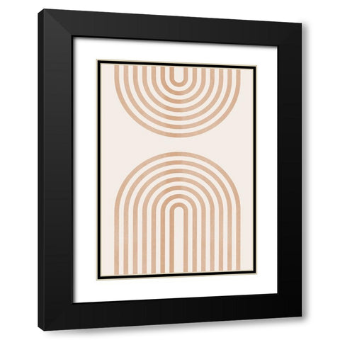 Rainbow Lines 2 Black Modern Wood Framed Art Print with Double Matting by Pienaar, Kathrin