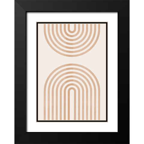 Rainbow Lines 2 Black Modern Wood Framed Art Print with Double Matting by Pienaar, Kathrin