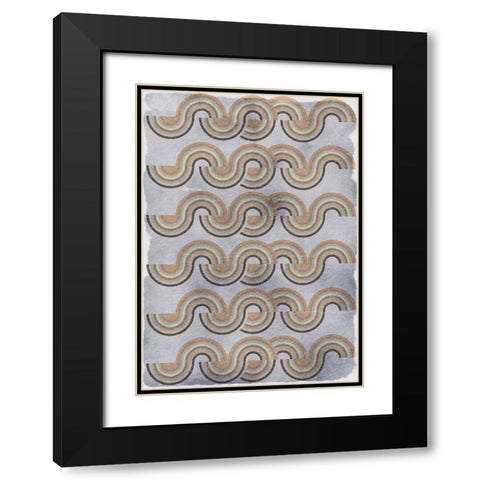 Psycho rainbow Black Modern Wood Framed Art Print with Double Matting by Elmoudden, Omar