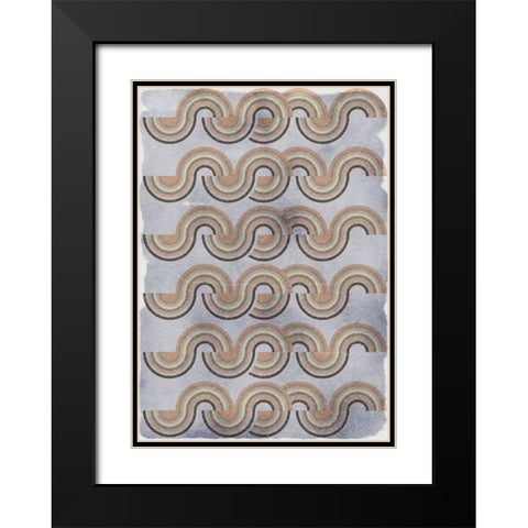 Psycho rainbow Black Modern Wood Framed Art Print with Double Matting by Elmoudden, Omar