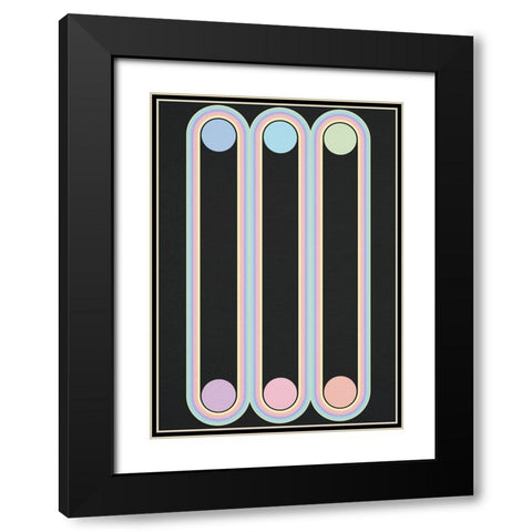 Elastic heart Black Modern Wood Framed Art Print with Double Matting by Elmoudden, Omar