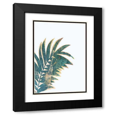 Tropical Leaf 1 Black Modern Wood Framed Art Print with Double Matting by Manovski, Sarah