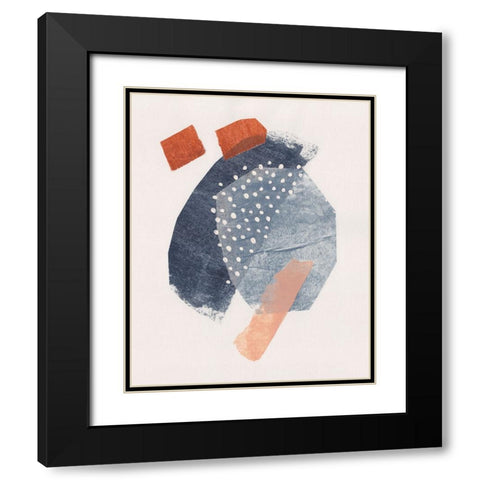 Five Shapes #1 Black Modern Wood Framed Art Print with Double Matting by Galitsyna, Alisa