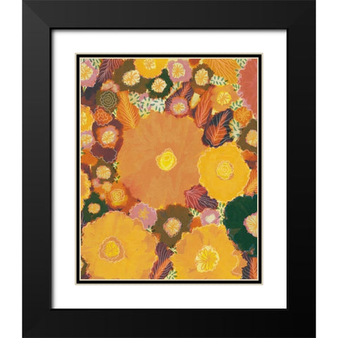 Magic Garden Black Modern Wood Framed Art Print with Double Matting by Galitsyna, Alisa