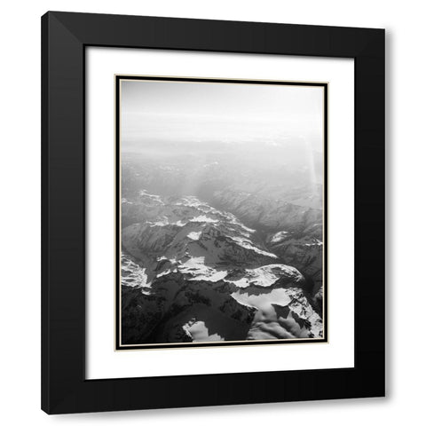 Alps in Black and White Black Modern Wood Framed Art Print with Double Matting by Zwart, Raisa
