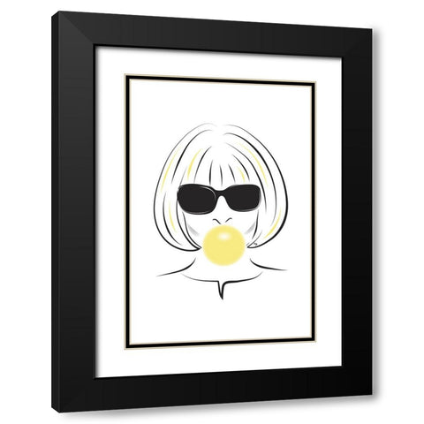 Anna Black Modern Wood Framed Art Print with Double Matting by Martina