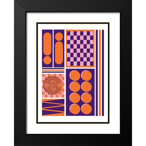 Purple Rain Black Modern Wood Framed Art Print with Double Matting by Ortiz, Sergio