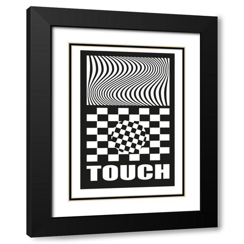 Touch Black Modern Wood Framed Art Print with Double Matting by Ortiz, Sergio