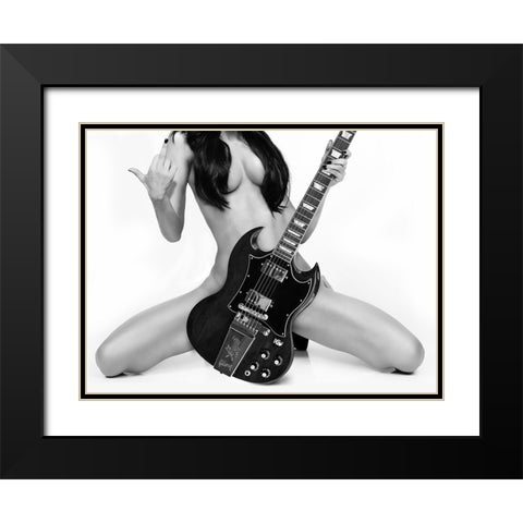 Go Rock Yourself Black Modern Wood Framed Art Print with Double Matting by Drake, David