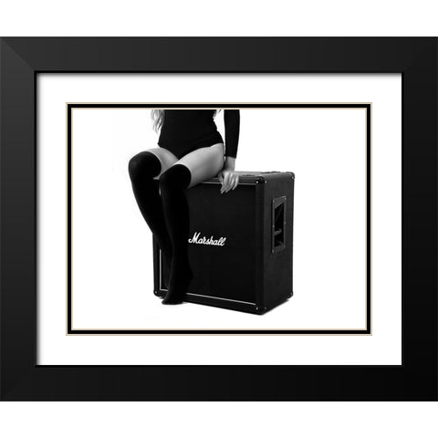 Rock Me Black Modern Wood Framed Art Print with Double Matting by Drake, David