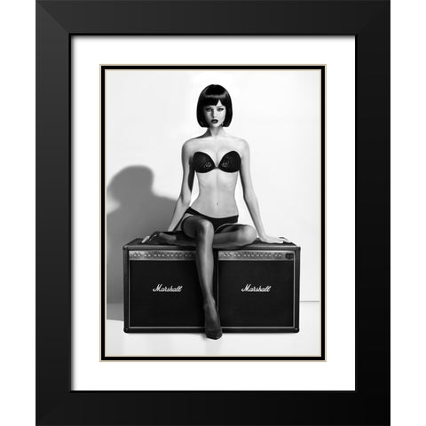 Rock This Black Modern Wood Framed Art Print with Double Matting by Drake, David