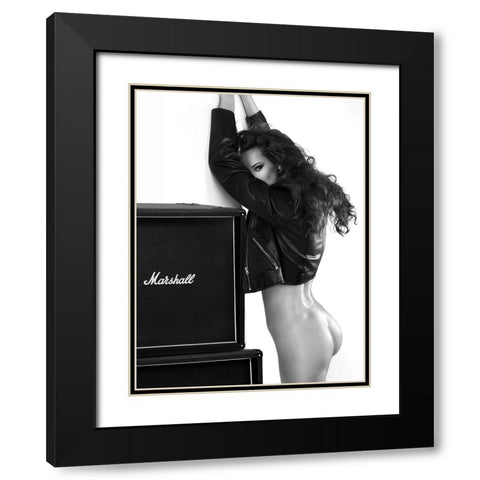 Rock Me Baby Black Modern Wood Framed Art Print with Double Matting by Drake, David