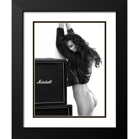 Rock Me Baby Black Modern Wood Framed Art Print with Double Matting by Drake, David