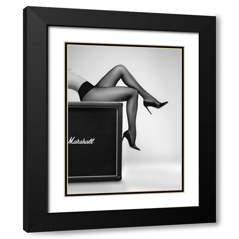 Rock n Legs Black Modern Wood Framed Art Print with Double Matting by Drake, David