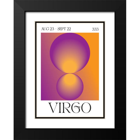Virgo Black Modern Wood Framed Art Print with Double Matting by Castillo, Valeria