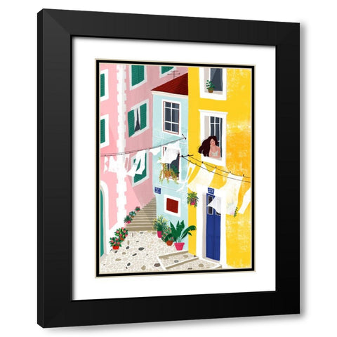 Chillin Black Modern Wood Framed Art Print with Double Matting by Tomljanovic, Maja