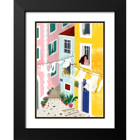 Chillin Black Modern Wood Framed Art Print with Double Matting by Tomljanovic, Maja