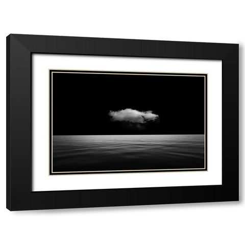 Lonely Cloud Black Modern Wood Framed Art Print with Double Matting by Eisele, Stefan