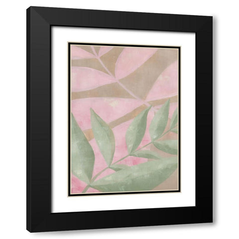 Ryung leaves Black Modern Wood Framed Art Print with Double Matting by Laiz Blursbyai, Rosana