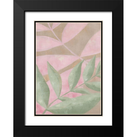 Ryung leaves Black Modern Wood Framed Art Print with Double Matting by Laiz Blursbyai, Rosana
