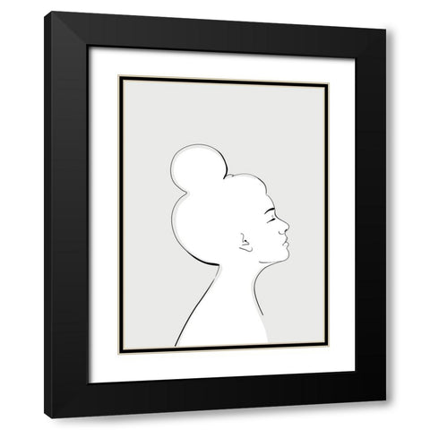 Sanyu portrait Black Modern Wood Framed Art Print with Double Matting by Laiz Blursbyai, Rosana