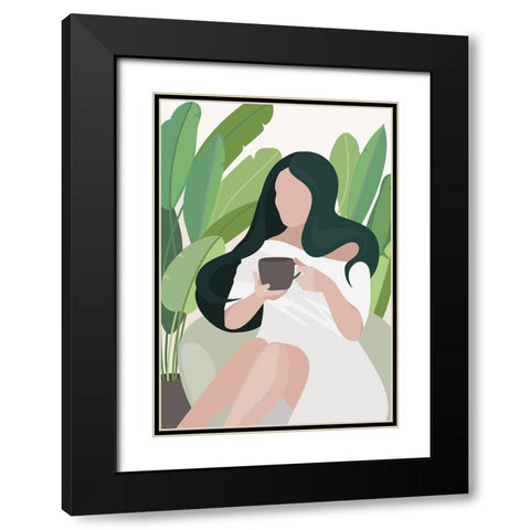 Relax time Black Modern Wood Framed Art Print with Double Matting by Laiz Blursbyai, Rosana