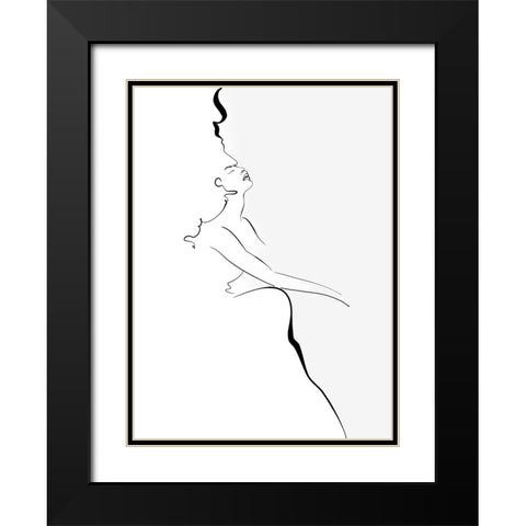 Silhouette Black Modern Wood Framed Art Print with Double Matting by Laiz Blursbyai, Rosana