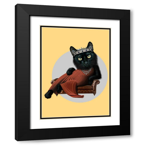 Lady Tara Black Modern Wood Framed Art Print with Double Matting by Lawless, Adam