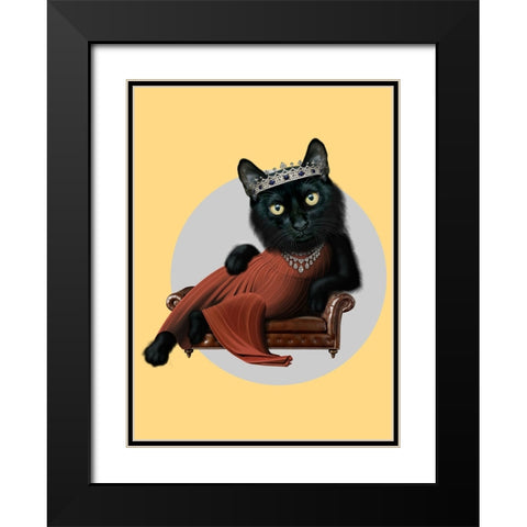 Lady Tara Black Modern Wood Framed Art Print with Double Matting by Lawless, Adam