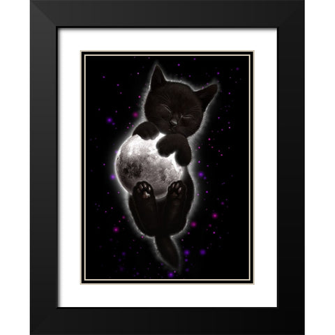 Norma Black Modern Wood Framed Art Print with Double Matting by Lawless, Adam
