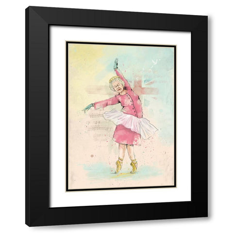 Dancing Queen Black Modern Wood Framed Art Print with Double Matting by Solti, Balazs