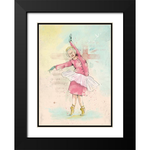 Dancing Queen Black Modern Wood Framed Art Print with Double Matting by Solti, Balazs
