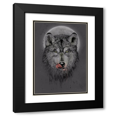 Dinner time (dark) Black Modern Wood Framed Art Print with Double Matting by Solti, Balazs